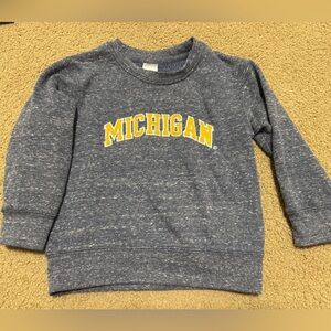 Michigan Kids' Navy Heather Crewneck Sweatshirt 3T